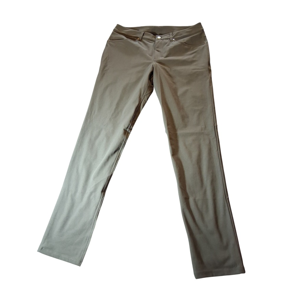 Lululemon ABC Slim Fit Pant Warpstreme Charcoal Gray 33 x 32 Mens 5 Pocket